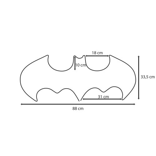 Batman Night - Veliki crveni dekorativni zidni LED osvetljaj slika 7