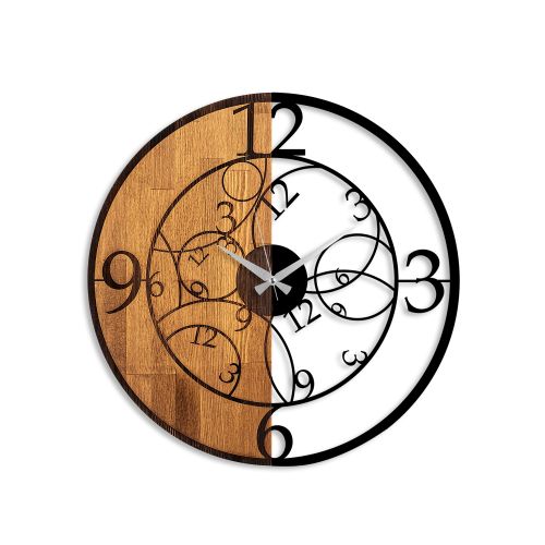 Wallity Ukrasni drveni zidni sat, Wooden Clock - 56 slika 5