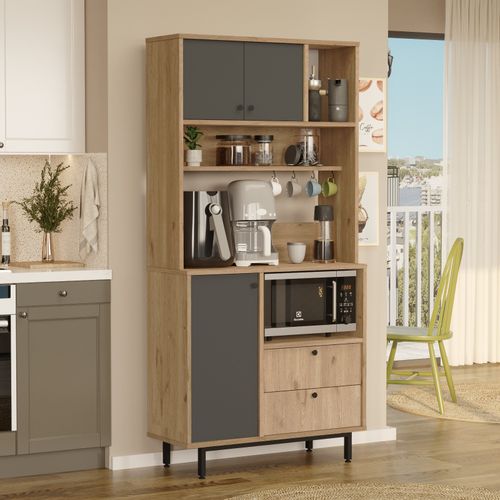 RE4-SA OakAnthracite Multi Purpose Cabinet slika 2