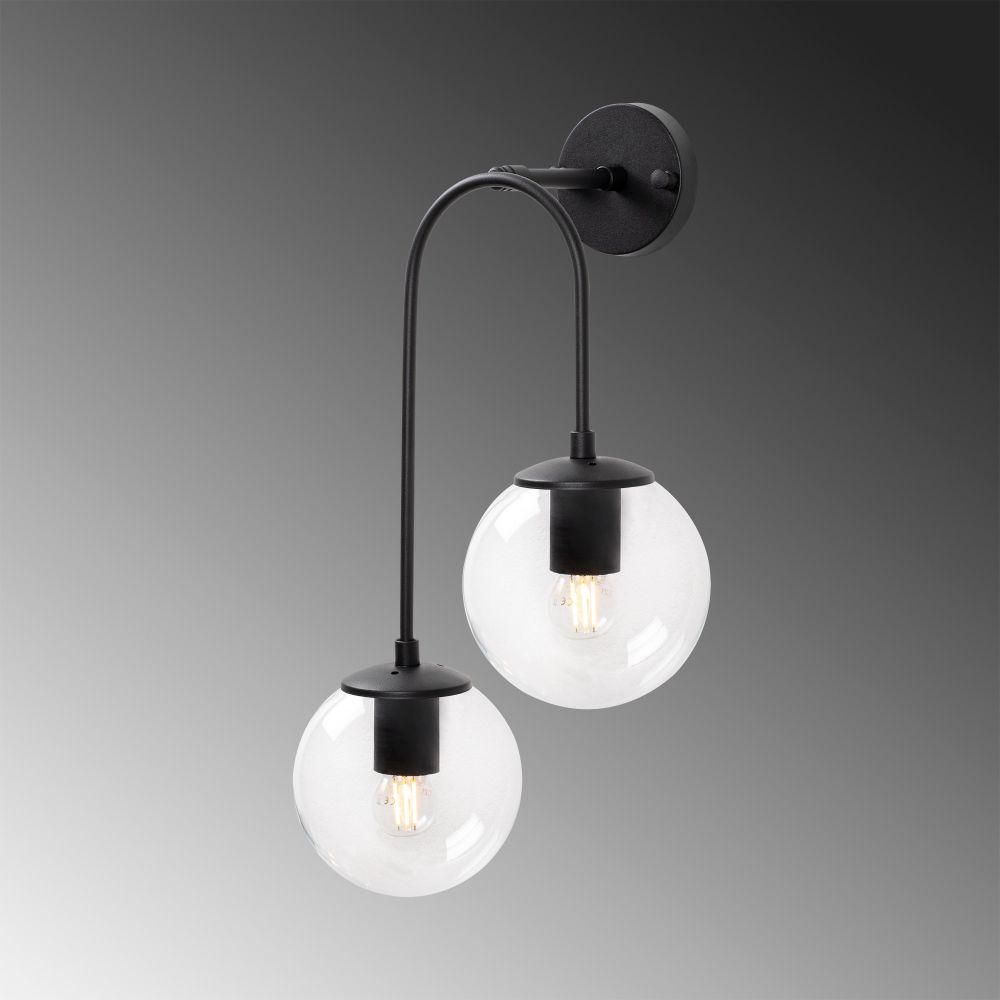 Jewel - Crna Zidna Lampa 10570 slika 4