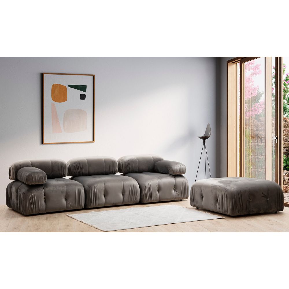 Bubble Pouffe - Sivi Tufet slika 3