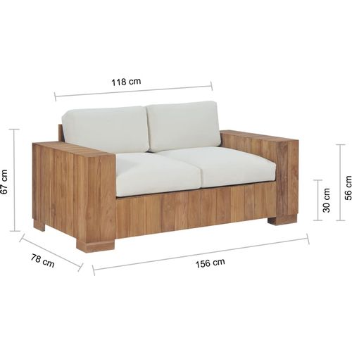 2-dijelni set sofa od masivne tikovine slika 48