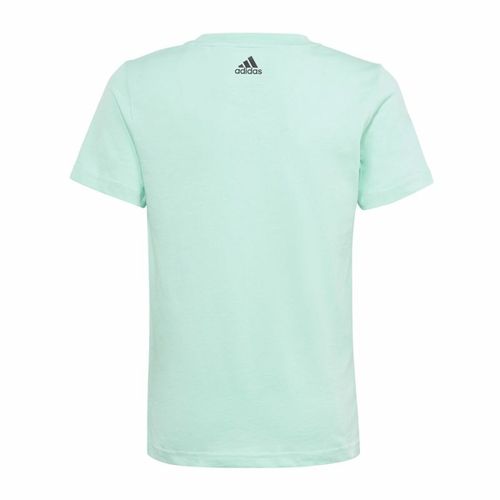 Dječja Majica Kratkih Rukava Adidas Linear Logo - Zelena Akvamarin (7-8 godina) slika 2