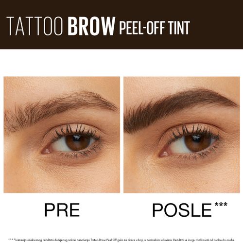 Maybelline New York Tattoo Brow Peel-Off gel za obrve Warm Brown slika 3