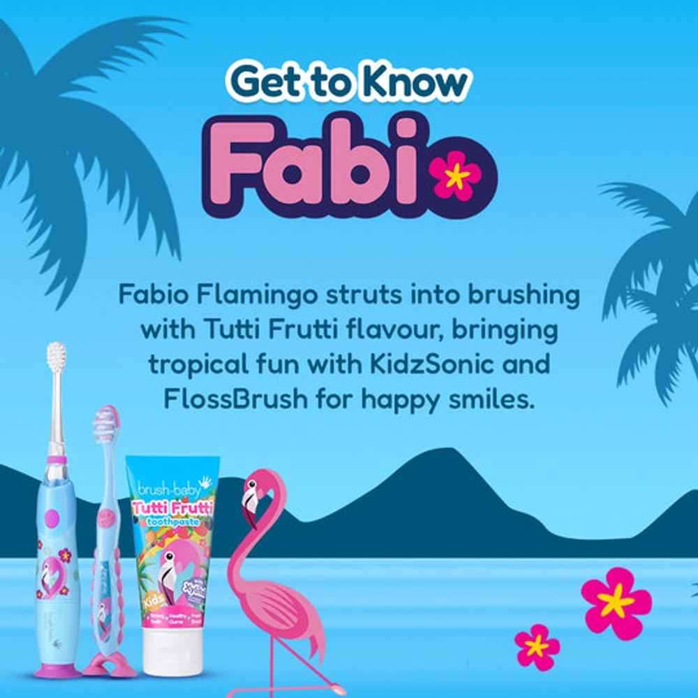 Brush-Baby Dječija električna četkica za zube KidzSonic Flamingo slika 9
