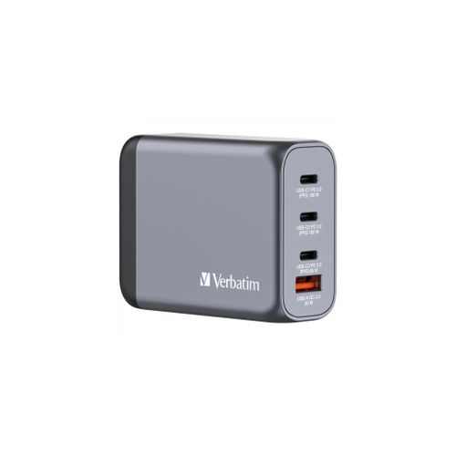 Punjač zidni Verbatim GaN 2xUSB-C/PD 100W/1xUSB-A QC 3.0 (EU/UK/US) #32202 slika 1