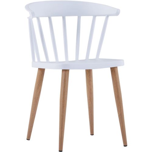 Blagovaonske stolice 2 kom bijele plastične slika 28
