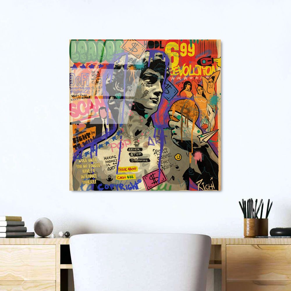 UV-839 - Dekorativna Slika na Kaljenom Staklu, 50 x 50 cm, Višebojna slika 3