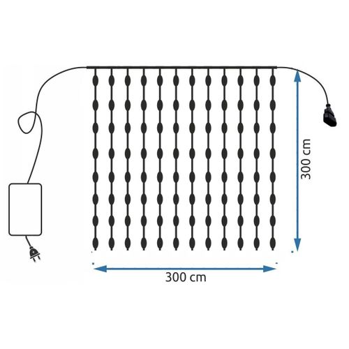 LED zavjesa 304 LED dioda 3x3m GL2000 slika 17