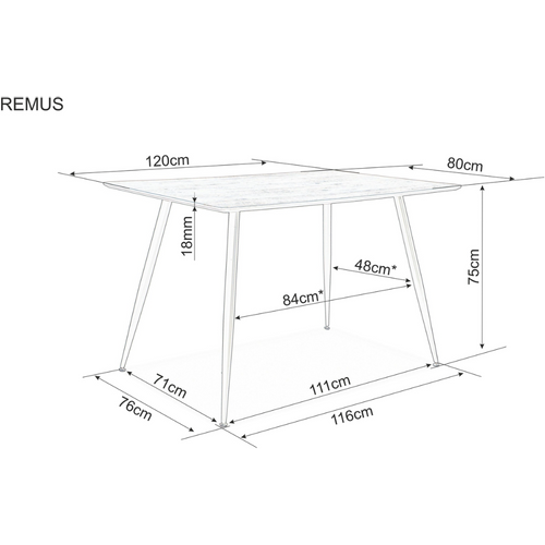 Stol REMUS - MDF slika 3