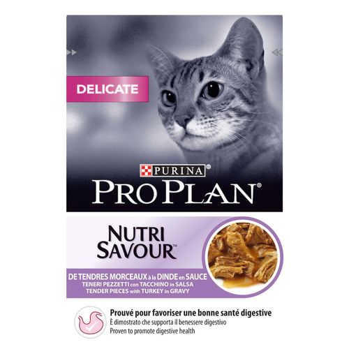 PRO PLAN Delicate Nutrisavour, mekani komadi s puretinom u umaku, 26x85g slika 1