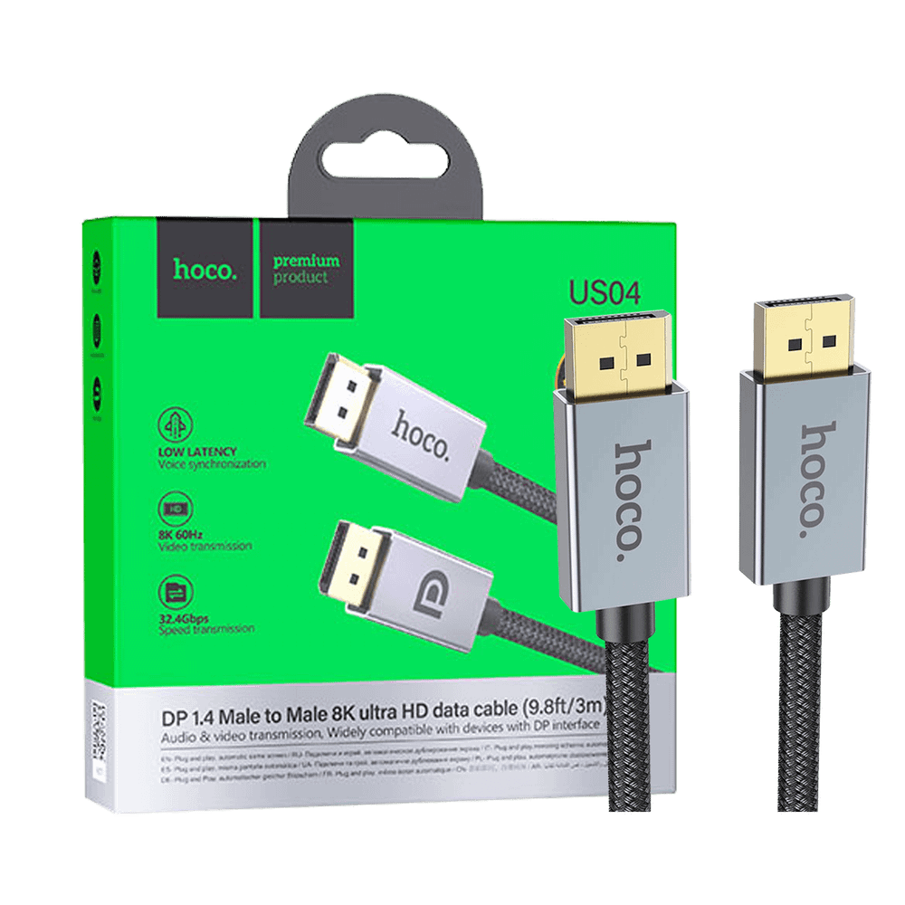 hoco. Kabl display port na display port, US04, 3 met - US04 3M slika 1