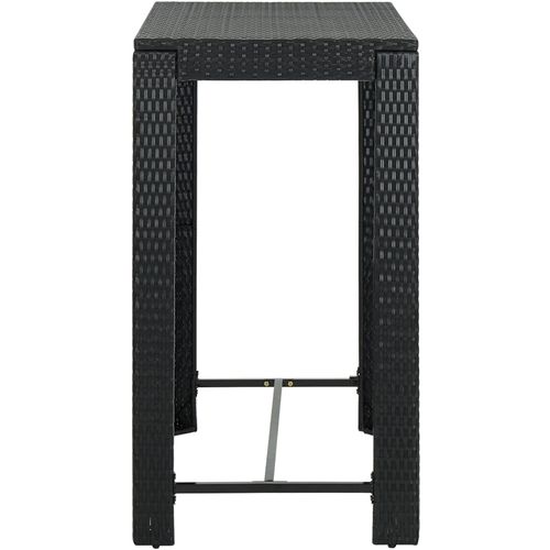 Vrtni barski stol crni 100 x 60,5 x 110,5 cm od poliratana slika 11