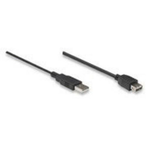 Manhattan USB kabel USB 2.0 USB-A utikač, USB-A utičnica 1.80 m crna pozlaćeni kontakti, UL certificiran 338653-CG slika 3