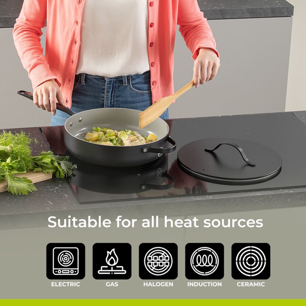 BE Living Duboka tava s poklopcem Essential Black 28 cm slika 8