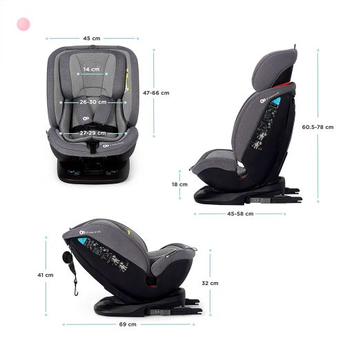 Kinderkraft autosjedalica XPEDITION 0-36 kg Isofix, siva slika 42