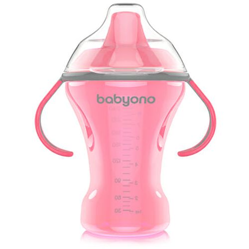 BabyOno Neprolijevajuća čaša Natural, roza slika 2