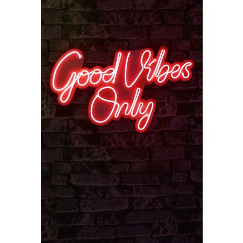 Good Vibes Only 2 - Red Red Decorative Plastic Led Lighting slika 3