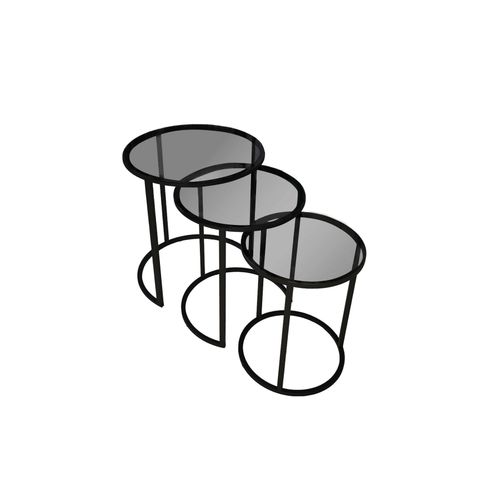 Pera - Transparent Transparent Nesting Table (3 Pieces) slika 4