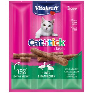 Vitakraft Cat Stick Classic, poslastica s pačetinom i kunićevinom, 3 kom/18g