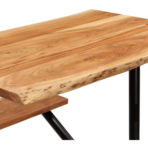 Barski stol s klupama od masivnog bagremovog drva 80x50x107 cm slika 5