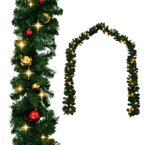 Božićna girlanda ukrašena kuglicama i LED žaruljama 5 m - *Oštećena ambalaža/izložbeni primjerak slika 2