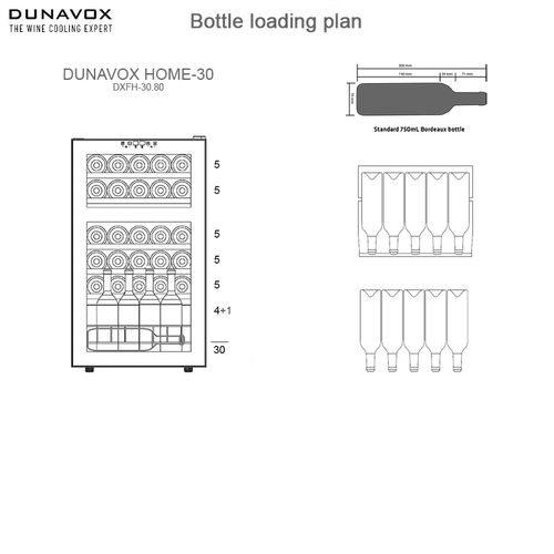 DXFH-30.80 DUNAVOX vinska vitrina slika 3