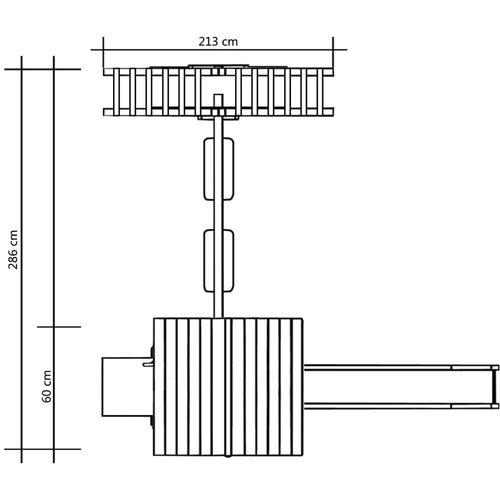 Set za igru s toboganom, ljestvama i ljuljačkama 286x228x218 cm slika 14