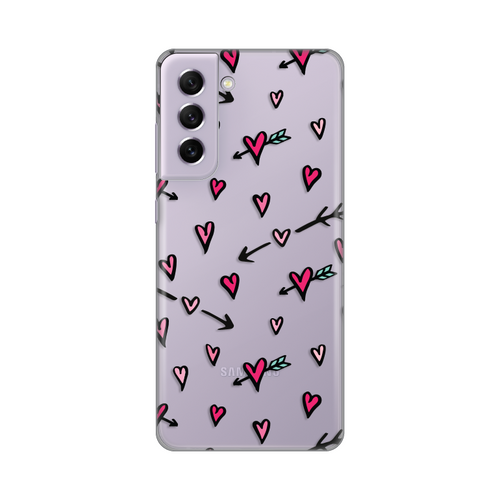 Torbica Silikonska Print Skin za Samsung G990 Galaxy S21 FE Heart Pattern slika 1