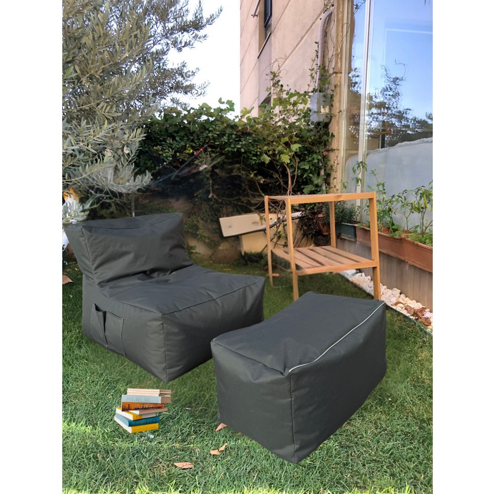 XXL Sedir - Sivi Set Bean Bag (2 Komada) slika 1