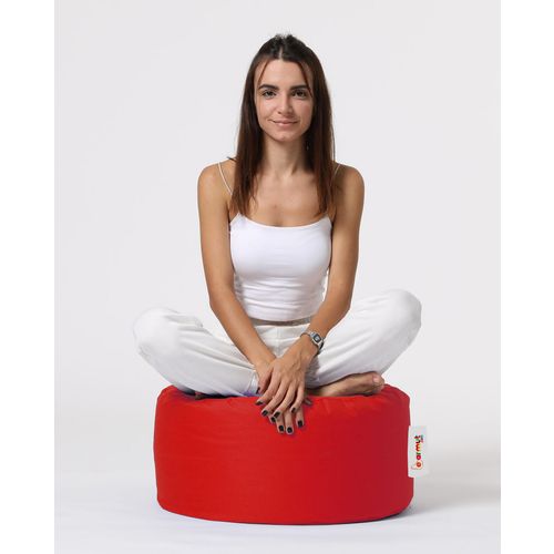 Crveni okrugli puf - Vrt Pouffe slika 5