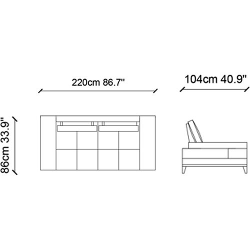 Sonya Cream 3-Seat Sofa slika 10