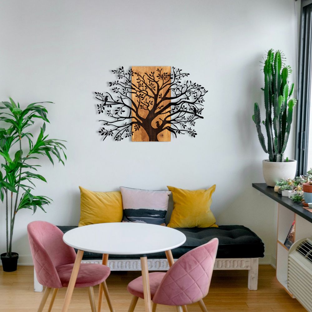 Dekorativni Drveni Zidni Ukras Kavak Black Walnut slika 4