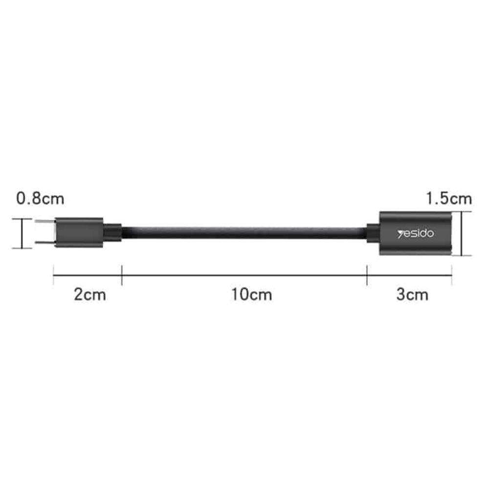 USB-C na USB-A OTG adapter Yesido GS01 crni slika 4