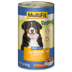 MultiFit DOG Ragout Adult piletina,šargarepa 1200g konzerva