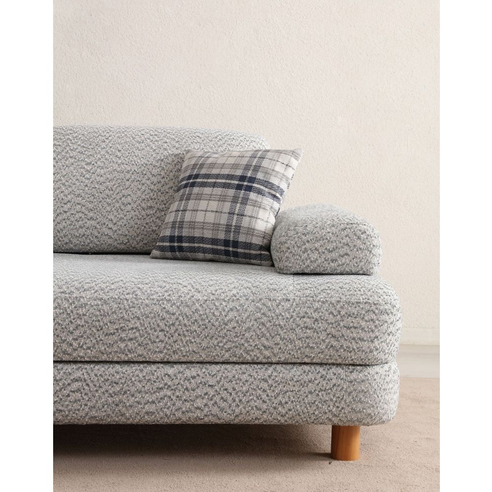 Sofa na razvlačenje za 3 osobe - Krem i Plava slika 3