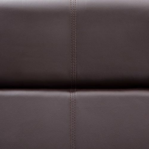 Kutna nagibna sofa s presvlakom od umjetne kože smeđa slika 11