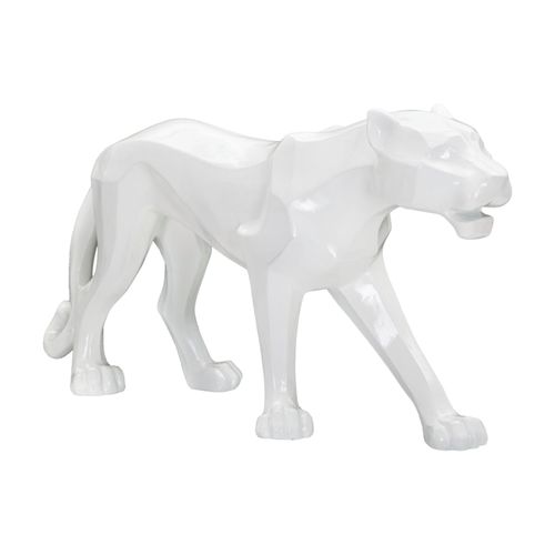 Mauro Ferretti Dekoracija WHITE PANTHER cm 70X18X32,5 slika 2