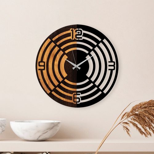 Wallity Ukrasni drveni zidni sat, Wooden Clock - 60 slika 1