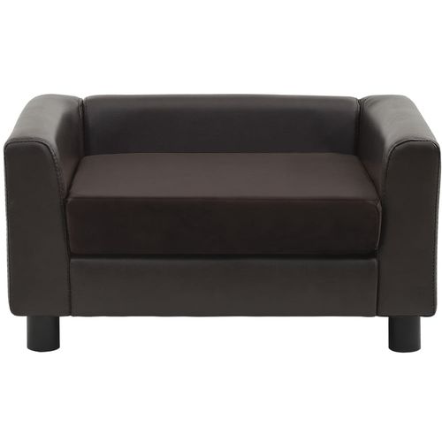 Sofa za pse smeđa 60 x 43 x 30 cm od pliša i umjetne kože slika 43