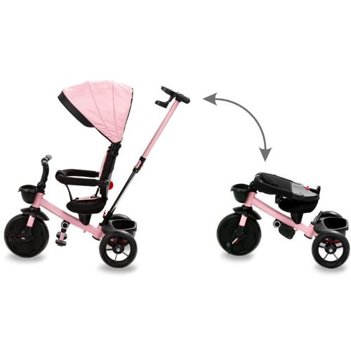 Dječji tricikl guralica 3u1 Axel rozo-crni slika 3