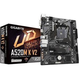 Gigabyte A520M K V2 AM4 A520 Chipset, 2x DDR4, PCIe Gen3 x4 M.2 with PCIe NVMe & SATA mode support​