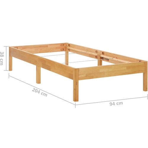 Okvir za krevet od masivne hrastovine 90 x 200 cm slika 32