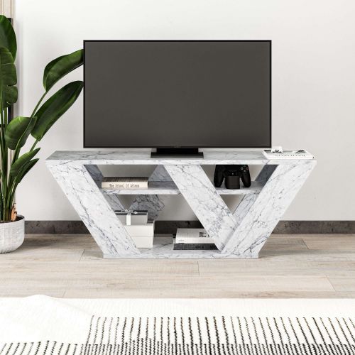 Pipralla - Carrara Marble Carrara Marble TV Stand slika 2