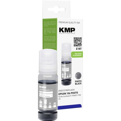 KMP tinta za punjenje zamijenjen Epson 106, 106 EcoTank, T00R1, C13T00R140 kompatibilan  foto crna E187 1644,0040 slika 2