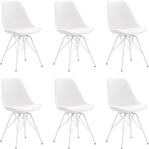 Blagovaonske stolice od umjetne kože 6 kom bijele slika 20