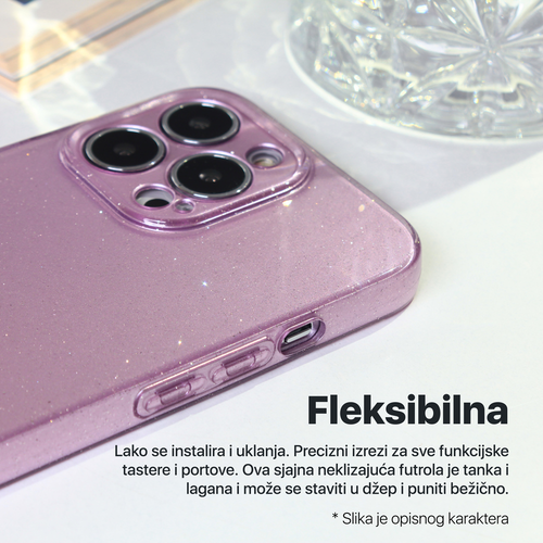 Torbica Sparkle Dust za iPhone 14 Pro 6.1 ljubicasta slika 4