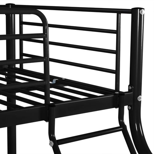 Okvir za dječji krevet na sprat metalni crni 140x200/90x200 cm slika 25