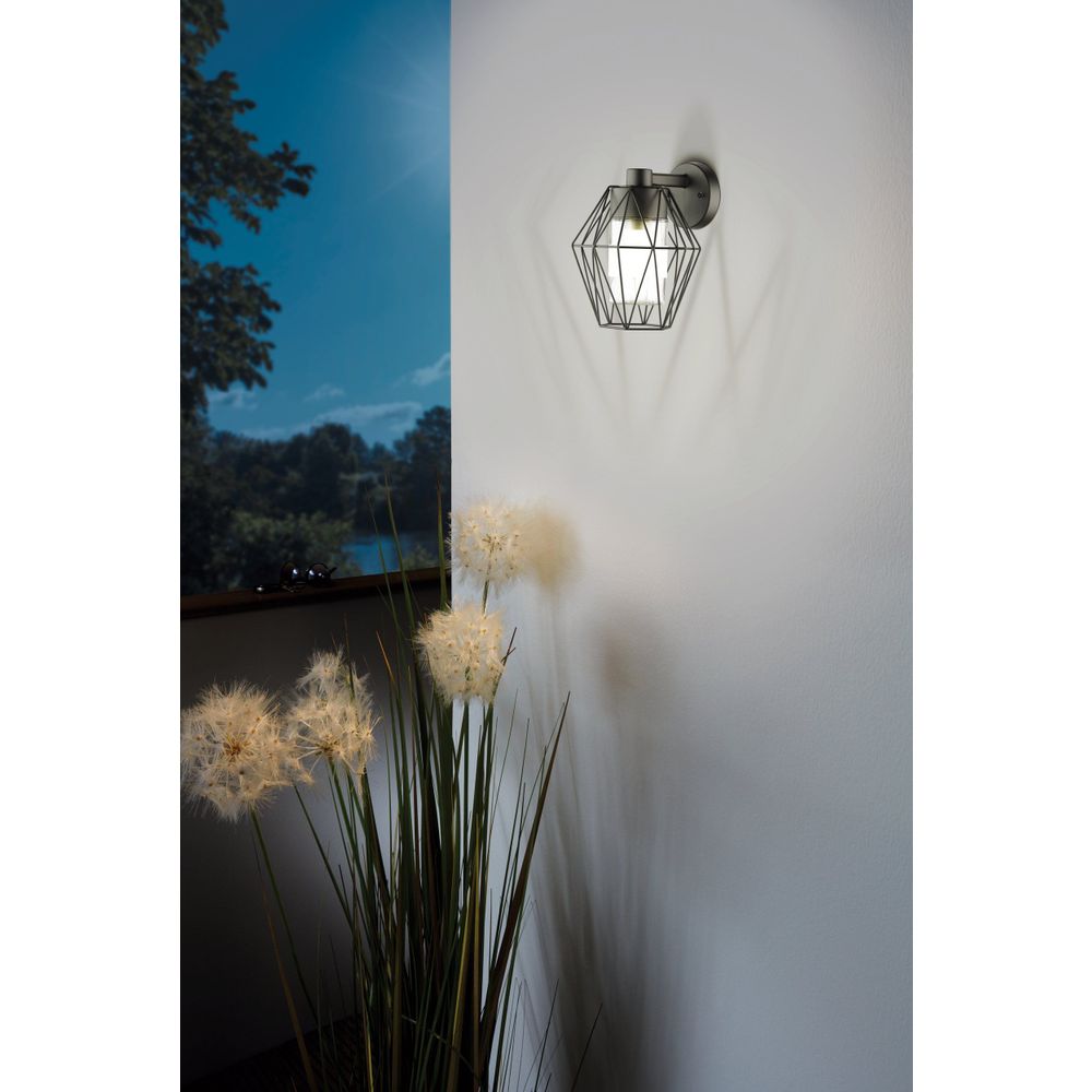 Eglo Canove Vanjska Zidna Lampa - E27, Čelik/Crna/Staklo slika 2