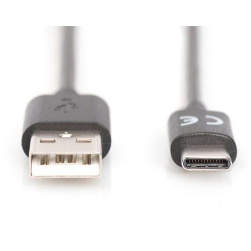 Digitus USB kabel USB 2.0 USB-C® utikač, USB-A utikač 1.80 m crna sa zaštitom AK-300154-018-S slika 4